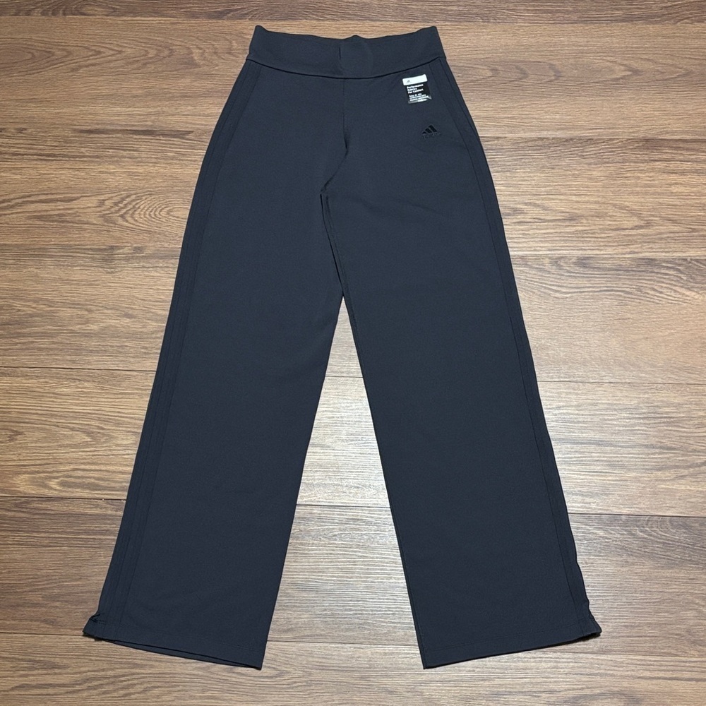 Adidas Women’s Black Wide Leg Pants Size S NWT Performance